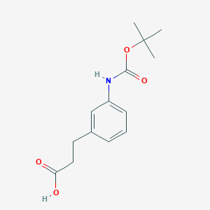 molecular formula C14H19NO4 B114956 3-[3-[(2-甲基丙烷-2-基)氧羰基氨基]苯基]丙酸 CAS No. 149506-04-7