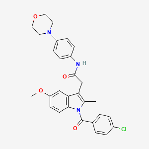 2-[1-(4-chlorobenzoyl)-5-methoxy-2-methyl-1H-indol-3-yl]-N-[4-(morpholin-4-yl)phenyl]acetamide