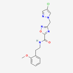 3-[(4-chloro-1H-pyrazol-1-yl)methyl]-N-[2-(2-methoxyphenyl)ethyl]-1,2,4-oxadiazole-5-carboxamide