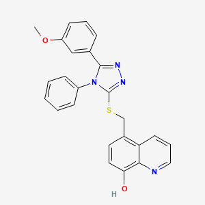 5-({[5-(3-methoxyphenyl)-4-phenyl-4H-1,2,4-triazol-3-yl]sulfanyl}methyl)quinolin-8-ol