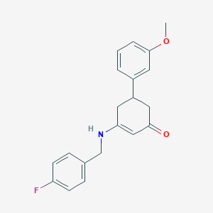 Cyclohex-2-enone, 3-(4-fluorobenzylamino)-5-(3-methoxyphenyl)-