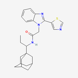 N-[1-(Adamantan-1-YL)propyl]-2-[2-(1,3-thiazol-5-YL)-1H-1,3-benzodiazol-1-YL]acetamide