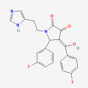 5-(3-fluorophenyl)-4-[(4-fluorophenyl)carbonyl]-3-hydroxy-1-[2-(1H-imidazol-4-yl)ethyl]-1,5-dihydro-2H-pyrrol-2-one