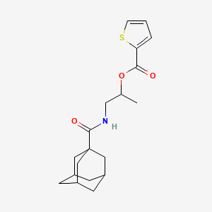 molecular formula C19H25NO3S B11495671 1-[(Adamantan-1-YL)formamido]propan-2-YL thiophene-2-carboxylate 