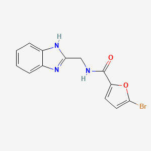 molecular formula C13H10BrN3O2 B11495736 N-(1H-benzimidazol-2-ylmethyl)-5-bromofuran-2-carboxamide 