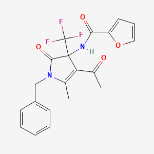 N-[4-acetyl-1-benzyl-5-methyl-2-oxo-3-(trifluoromethyl)-2,3-dihydro-1H-pyrrol-3-yl]furan-2-carboxamide