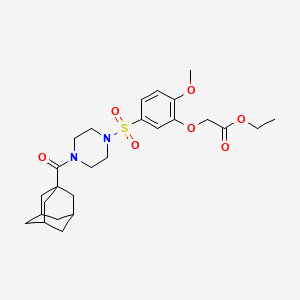 Ethyl 2-(5-{[4-(adamantane-1-carbonyl)piperazin-1-YL]sulfonyl}-2-methoxyphenoxy)acetate