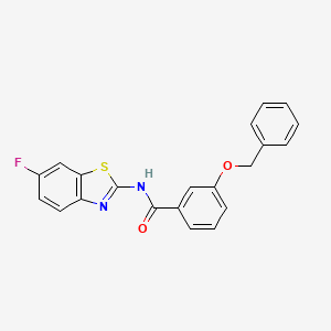 3-(benzyloxy)-N-(6-fluoro-1,3-benzothiazol-2-yl)benzamide