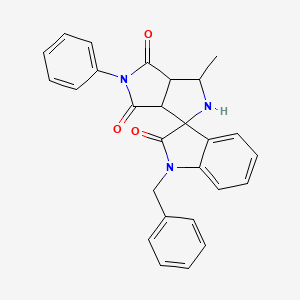 molecular formula C27H23N3O3 B11495809 1'-Benzyl-1-methyl-5-phenylspiro[1,2,3a,6a-tetrahydropyrrolo[3,4-c]pyrrole-3,3'-indole]-2',4,6-trione 