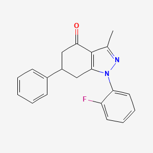 Indazol-4-one, 1-(2-fluorophenyl)-3-methyl-6-phenyl-1,5,6,7-tetrahydro-