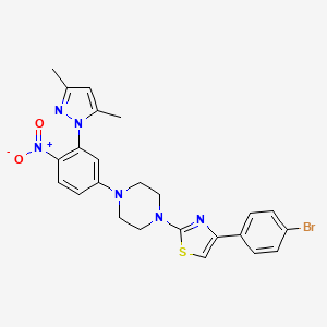 1-[4-(4-bromophenyl)-1,3-thiazol-2-yl]-4-[3-(3,5-dimethyl-1H-pyrazol-1-yl)-4-nitrophenyl]piperazine