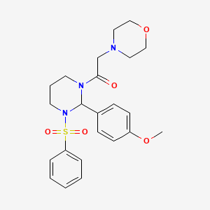 1-[2-(4-methoxyphenyl)-3-(phenylsulfonyl)tetrahydropyrimidin-1(2H)-yl]-2-(morpholin-4-yl)ethanone