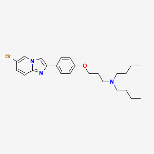 molecular formula C24H32BrN3O B1149588 {3-[4-(6-Bromo-imidazo[1,2-a]pyridin-2-yl)-phenoxy]-propyl}-dibutyl-amine CAS No. 114604-42-1