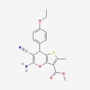 methyl 5-amino-6-cyano-7-(4-ethoxyphenyl)-2-methyl-7H-thieno[3,2-b]pyran-3-carboxylate