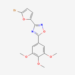 3-(5-Bromofuran-2-yl)-5-(3,4,5-trimethoxyphenyl)-1,2,4-oxadiazole