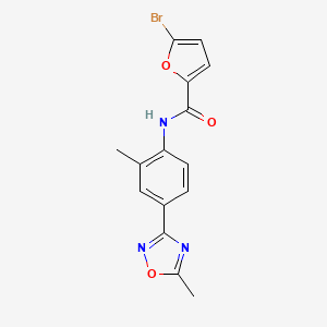 molecular formula C15H12BrN3O3 B11495990 5-bromo-N-[2-methyl-4-(5-methyl-1,2,4-oxadiazol-3-yl)phenyl]furan-2-carboxamide 