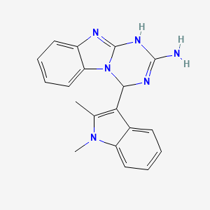 4-(1,2-dimethyl-1H-indol-3-yl)-3,4-dihydro[1,3,5]triazino[1,2-a]benzimidazol-2-amine