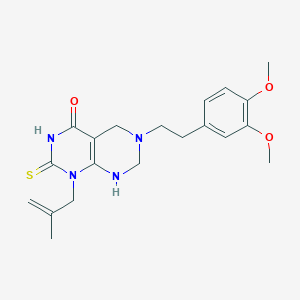 6-[2-(3,4-dimethoxyphenyl)ethyl]-1-(2-methylprop-2-en-1-yl)-2-thioxo-2,3,5,6,7,8-hexahydropyrimido[4,5-d]pyrimidin-4(1H)-one