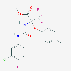 methyl N-[(3-chloro-4-fluorophenyl)carbamoyl]-2-(4-ethylphenoxy)-3,3,3-trifluoroalaninate