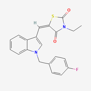 Thiazolidine-2,4-dione, 3-ethyl-5-[1-(4-fluorobenzyl)-1H-indol-3-ylmethylene]-