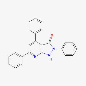 molecular formula C24H17N3O B11496033 2,4,6-triphenyl-1,2-dihydro-3H-pyrazolo[3,4-b]pyridin-3-one 