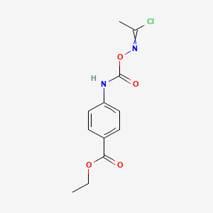 Ethyl 4-[({[(1-chloroethylidene)amino]oxy}carbonyl)amino]benzoate