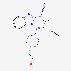 1-[4-(2-Hydroxyethyl)piperazin-1-yl]-3-methyl-2-(prop-2-en-1-yl)pyrido[1,2-a]benzimidazole-4-carbonitrile