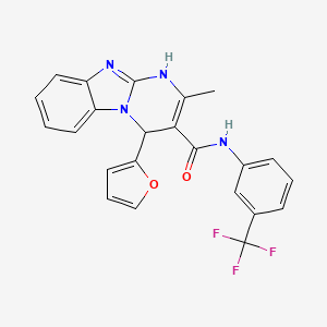 4-(furan-2-yl)-2-methyl-N-[3-(trifluoromethyl)phenyl]-1,4-dihydropyrimido[1,2-a]benzimidazole-3-carboxamide