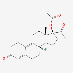 molecular formula C22H28O4 B1149613 17alpha-Acetoxy-19-norpregna-4,9-diene-3,20-dione CAS No. 14340-04-6
