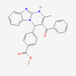 Methyl 4-(3-benzoyl-2-methyl-1,4-dihydropyrimido[1,2-a]benzimidazol-4-yl)benzoate