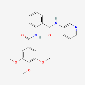 molecular formula C22H21N3O5 B11496206 3,4,5-trimethoxy-N-[2-(pyridin-3-ylcarbamoyl)phenyl]benzamide 