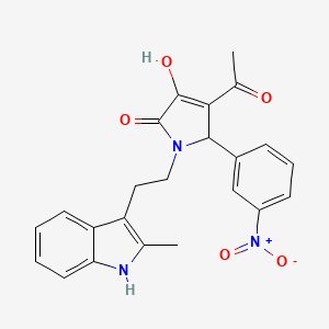 4-acetyl-3-hydroxy-1-[2-(2-methyl-1H-indol-3-yl)ethyl]-5-(3-nitrophenyl)-1,5-dihydro-2H-pyrrol-2-one