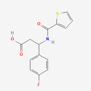 3-(4-Fluorophenyl)-3-[(thiophen-2-ylcarbonyl)amino]propanoic acid