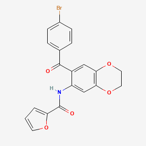 N-[7-(4-bromobenzoyl)-2,3-dihydro-1,4-benzodioxin-6-yl]furan-2-carboxamide