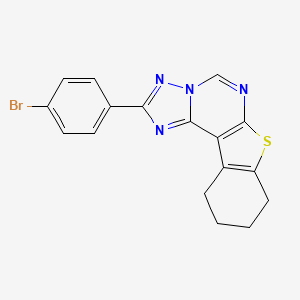 molecular formula C17H13BrN4S B11496312 2-(4-Bromophenyl)-8,9,10,11-tetrahydro[1]benzothieno[3,2-e][1,2,4]triazolo[1,5-c]pyrimidine 