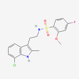 N-[2-(7-chloro-2-methyl-1H-indol-3-yl)ethyl]-4-fluoro-2-methoxybenzenesulfonamide