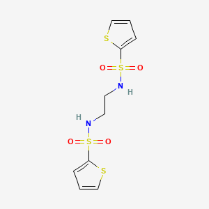 molecular formula C10H12N2O4S4 B11496349 N-[2-(thiophene-2-sulfonamido)ethyl]thiophene-2-sulfonamide 