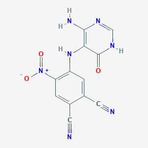 4-[(4-Amino-6-hydroxypyrimidin-5-yl)amino]-5-nitrobenzene-1,2-dicarbonitrile