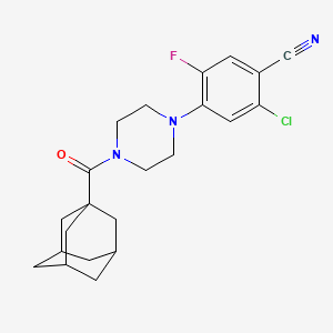 4-[4-(Adamantane-1-carbonyl)piperazin-1-yl]-2-chloro-5-fluorobenzonitrile