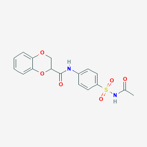 2,3-Dihydrobenzo[1,4]dioxine-2-carboxylic acid, (4-acetylsulfamoylphenyl)amide