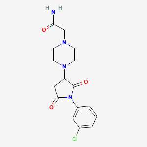 2-{4-[1-(3-Chlorophenyl)-2,5-dioxopyrrolidin-3-yl]piperazin-1-yl}acetamide