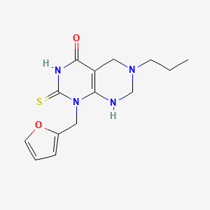 1-(furan-2-ylmethyl)-6-propyl-2-sulfanyl-5,6,7,8-tetrahydropyrimido[4,5-d]pyrimidin-4(1H)-one