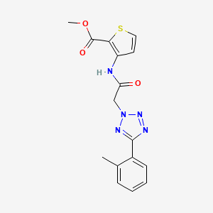 molecular formula C16H15N5O3S B11496444 methyl 3-({[5-(2-methylphenyl)-2H-tetrazol-2-yl]acetyl}amino)thiophene-2-carboxylate 