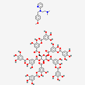 molecular formula C18H20N2O6.C17H23N3O B1149645 Pyrilamine tannate CAS No. 183969-60-0
