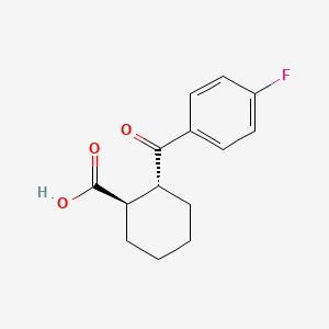 molecular formula C14H15FO3 B1149646 trans-2-(4-Fluorobenzoyl)cyclohexane-1-carboxylic acid CAS No. 111857-42-2