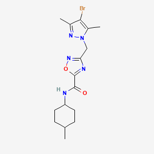 3-[(4-bromo-3,5-dimethylpyrazol-1-yl)methyl]-N-(4-methylcyclohexyl)-1,2,4-oxadiazole-5-carboxamide