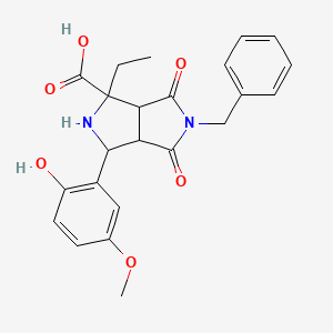 5-Benzyl-1-ethyl-3-(2-hydroxy-5-methoxyphenyl)-4,6-dioxooctahydropyrrolo[3,4-c]pyrrole-1-carboxylic acid