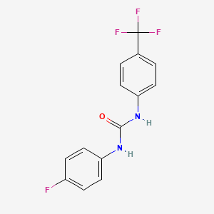 molecular formula C14H10F4N2O B11496482 1-(4-Fluorophenyl)-3-[4-(trifluoromethyl)phenyl]urea 