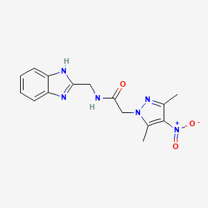 N-(1H-benzimidazol-2-ylmethyl)-2-(3,5-dimethyl-4-nitro-1H-pyrazol-1-yl)acetamide