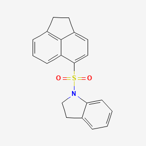 molecular formula C20H17NO2S B11496502 1-(1,2-dihydroacenaphthylen-5-ylsulfonyl)-2,3-dihydro-1H-indole 